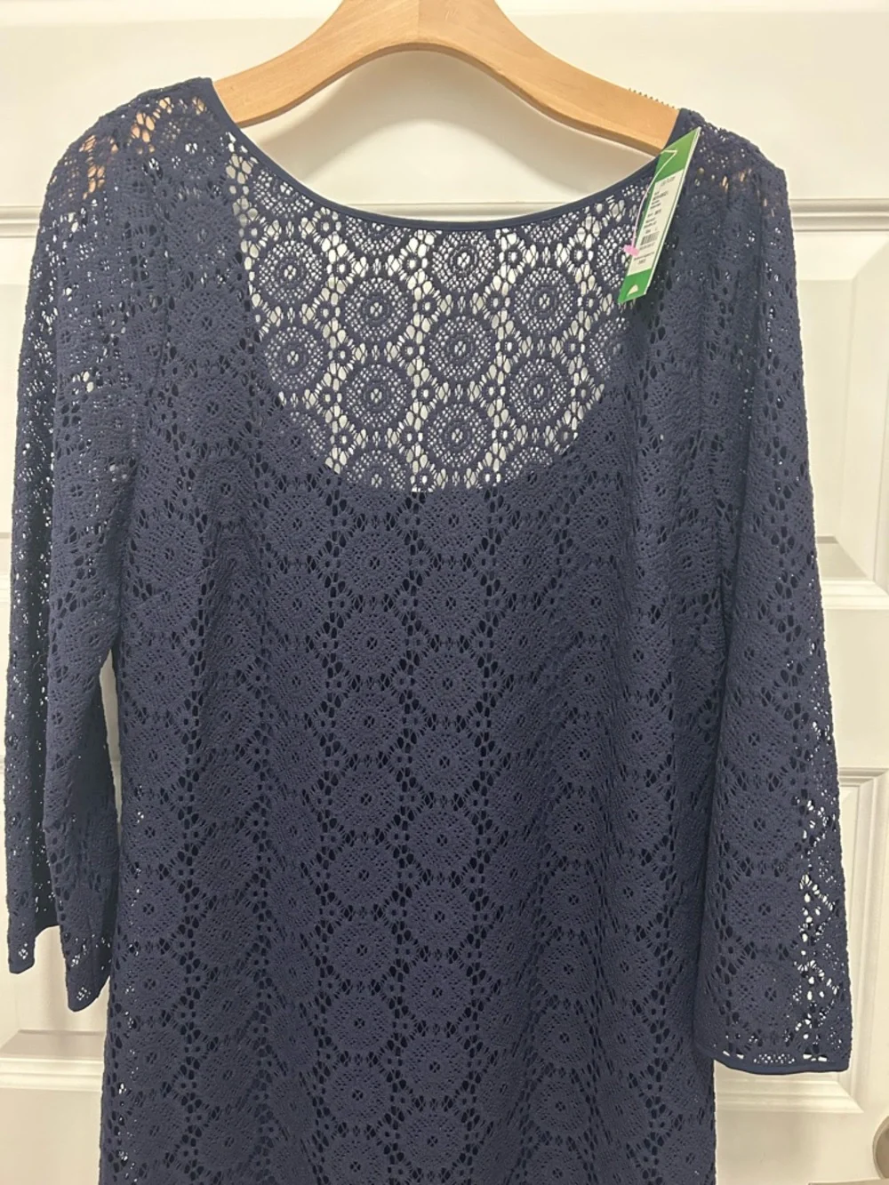 Lilly Pulitzer Navy Crochet Sheath Dress - Picture 3 of 11